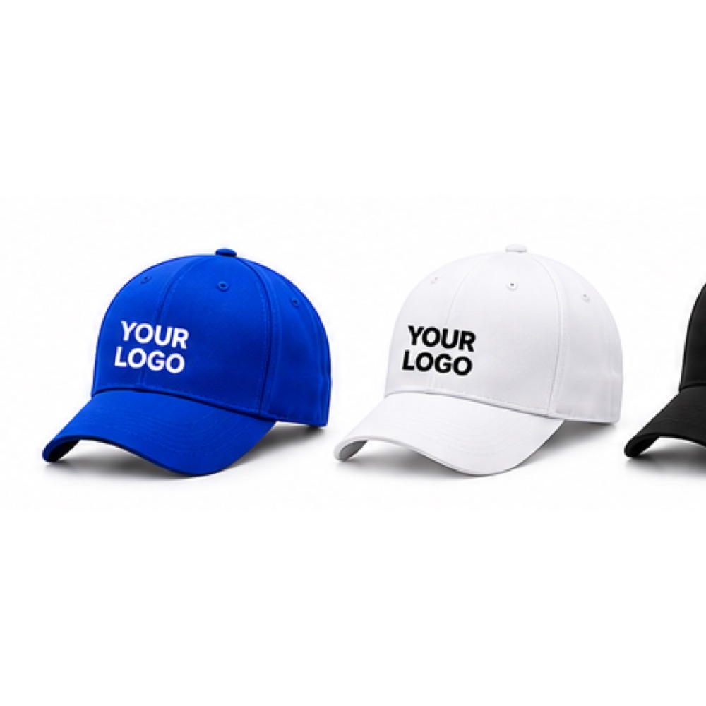 Branded structured baseball cap with an embroidered front logo