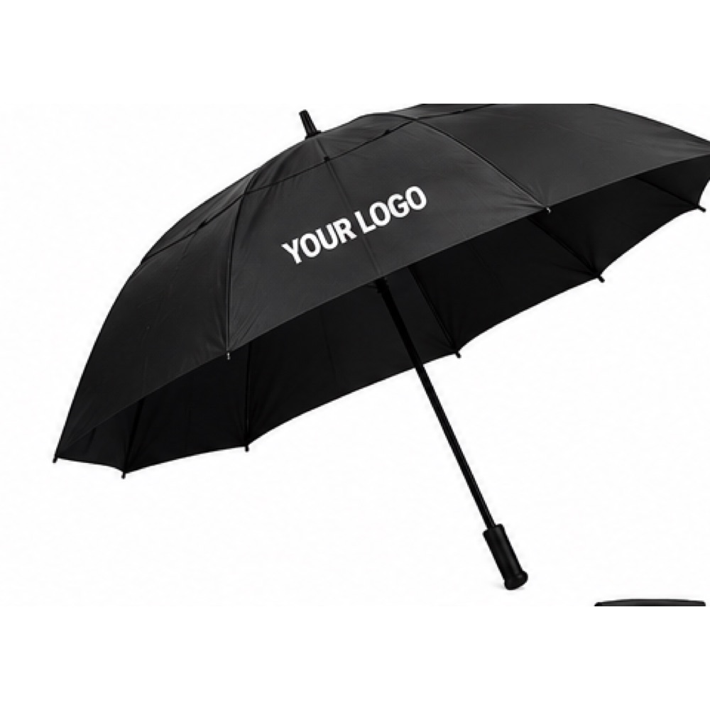 Branded promotional umbrella with a printed canopy